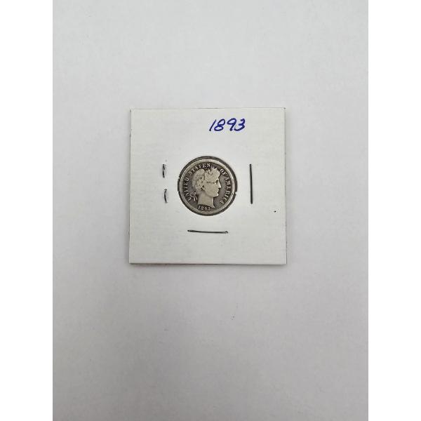 1893 Silver Barber Dime