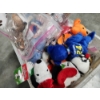 Image 2 : Large Assortment of Beanie Babies & Collectible Plushies Ft. Peanuts, Nascar & More!