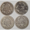 Image 2 : 1898, 1900, 1900-S, 1901 90% Silver Barber Dimes - Face Value: $0.40