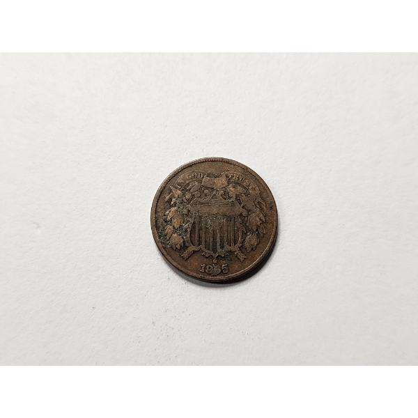 1865 United States 2 Cent Coin