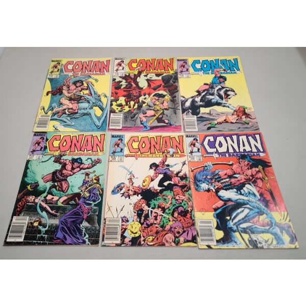 (6) Assorted 1980's Marvel CONAN THE BARBARIAN Comic Books 