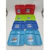 Image 2 : Brand New Eight Assorted Color 9.4''x9.4'' Five Section Food Trays