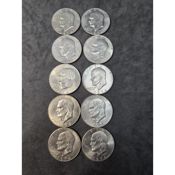 (10) Eisenhower Dollars
