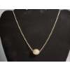 Image 1 : 14K Yellow Gold Chain Necklace with Textured Pendant 18"" TW: 4.8g