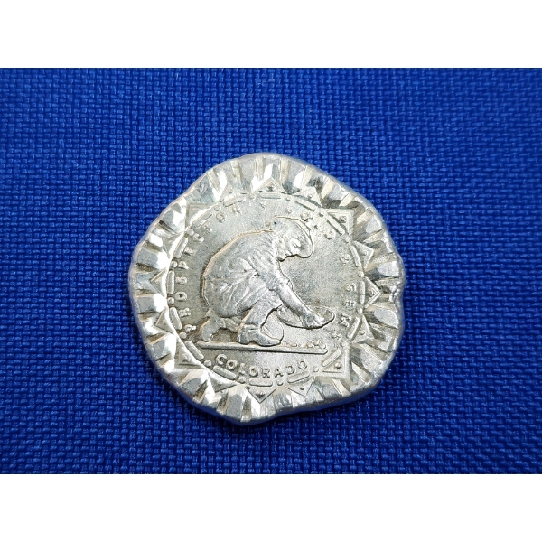 RARE Hand-Poured Prospector's Gold & Gems Colorado 1/4 oz .999 Fine Silver 