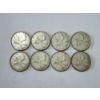 Image 4 : x8 Assorted Years Canadian Silver Quarters Including 1960's FV: $2.00 CAD