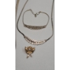 Image 7 : Sterling Silver Two-Toned Braided Necklace & Assorted Costume Jewelry 