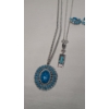 Image 2 : Assorted Costume Jewelry With Beautiful Blue Stones Including Necklace Pendants, Earrings & More