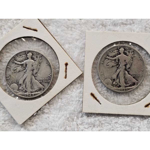 90% Silver United States Half-Dollar Assortment (Walking Liberty) - AFV: $1.00