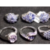 Image 10 : Ten Gorgeous Sterling Silver Rings Ft. Tanzanite & Topaz - Weighing Total of 40.6 Grams