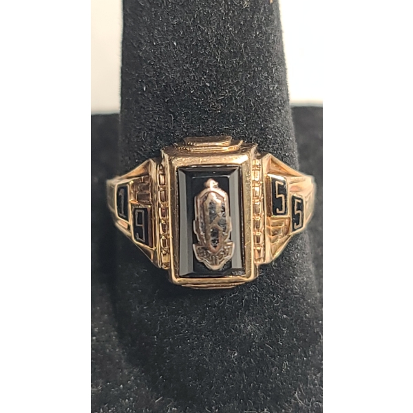 10K Yellow Gold 1955 Brush Class Ring - Size 8 - Weight: 6.3g