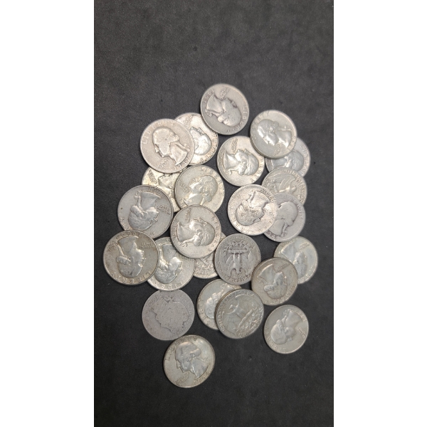 Assorted Years/Mints 90% Barber, Silver Standing Liberty & Washington Quarters - Face Value: $6.00
