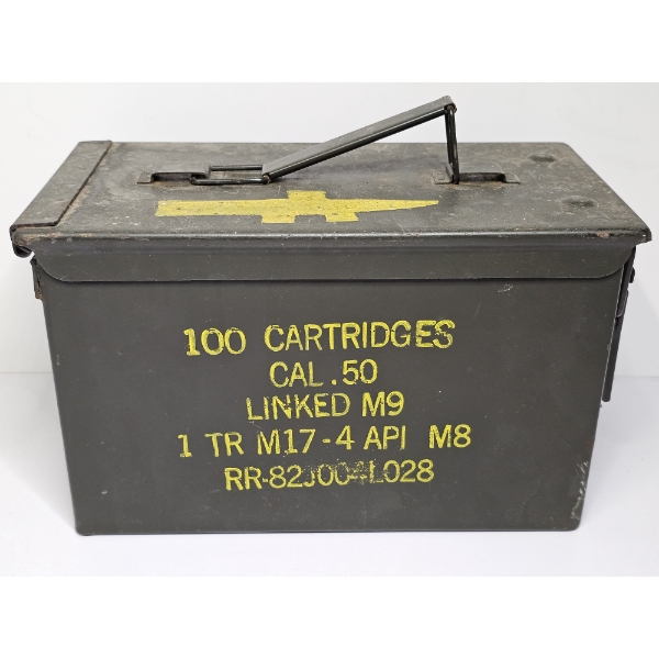 US Military ammunition box for .50 caliber cartridges