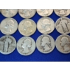 Image 11 : Lot of Silver Quarters: Including Washington, Standing Liberty, and Barber FV: $10.00