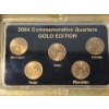 Image 3 : 2003, 2004, & 2005 United States 24K Gold Layered 50 States Commemorative Quarters