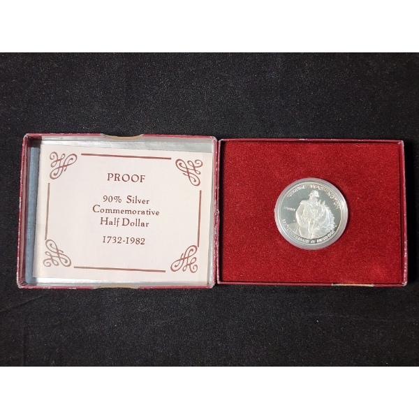 1982 Washington Commemorative 90% Silver Half Dollar in Original Packaging
