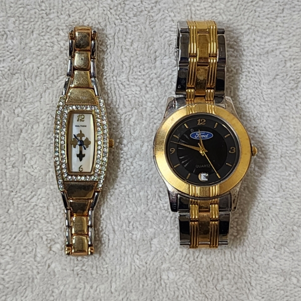 Two Watches Ft. Ford Officially Licensed & Very Nice Waltham Vintage Watch