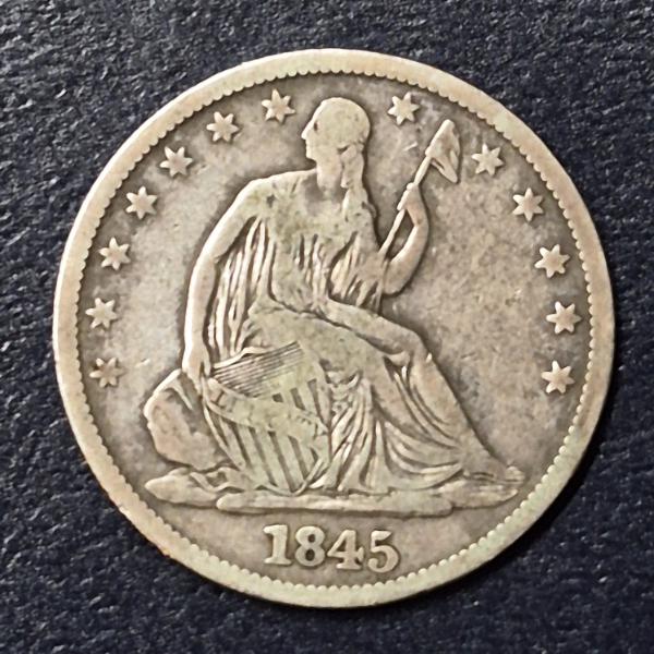 1845 Seated Liberty Half Dollar - See Pictures
