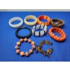 Image 7 : Lot of Assorted Costume Bracelets Plastic, Wood, Beads Bracelets/Bangles 