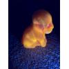Image 1 : Degenhart Dogs - Tangerine - Adorable Uranium Glass Dog Figurine - ~2.5 inches 