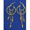 Image 2 : 14K Gold Earrings, 2 Pairs of Hoop/Dangle, Total Weight 5.3g