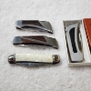 Image 9 : Four Vintage Like New Pocket Knives Ft. VALOR Brand & One Vintage Advertising Knife