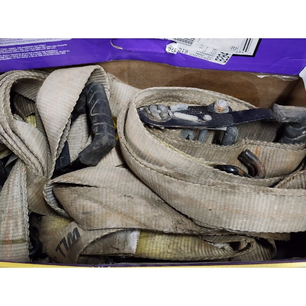 Large Assortment of Used Ratchet Straps 
