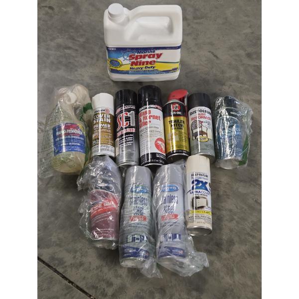 New Household Items, Spray Paints, Lubes, Wasp Killer, Stainless Cleaner Adhesive Remover, Degreaser