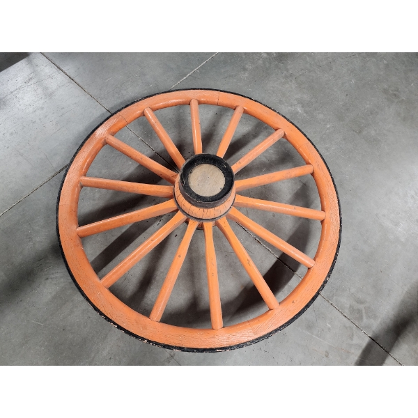 Large Vintage Wooden Wagon Wheel Farm Cart Wheel - About 4ft - Heavy