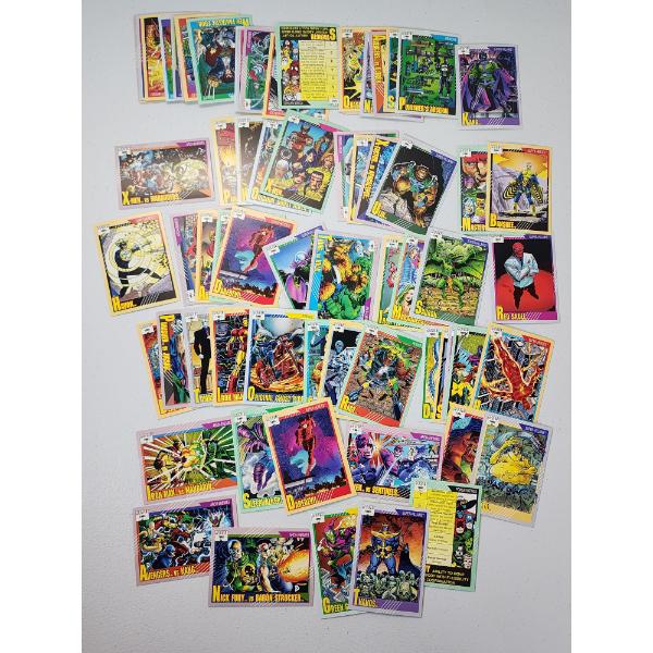 Lot of Over 50 Assorted Impel Marvel 1991 Trading Cards - Mint/Near Mint Condition