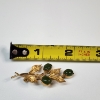 Image 4 : Beautiful Gold-Filled Leaf & Green Stone Pin