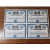 Image 1 : Lot of (4) Erie Railroad Company Stock Certificates 100 Shares - Dated 1950