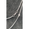 Image 3 : .925 Sterling Silver Layered Necklace With Clear Stones - Weight: 4g