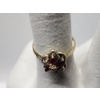 Image 4 : Lovely 14K Gold Ring Sized 7 Featuring Red & Clear Stones Weighing 2.1 Grams 