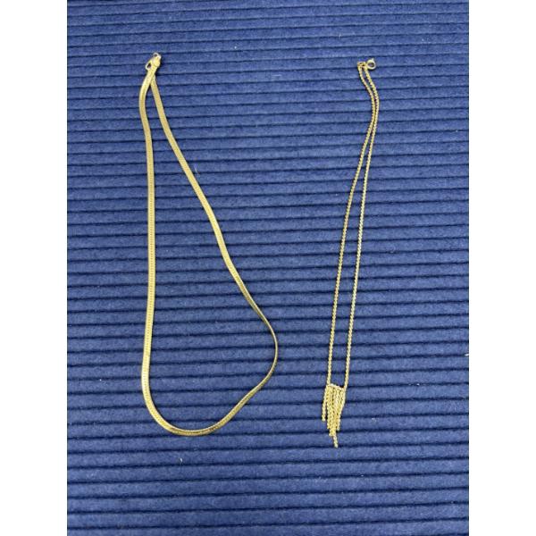 Costume Necklaces - Solid Chain - 2 Gorgeous Necklaces