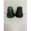 Image 1 : Vintage Hemingray-45 Glass Insulator – Aqua Telephone Line Insulator – Industrial Decor - Set of 2