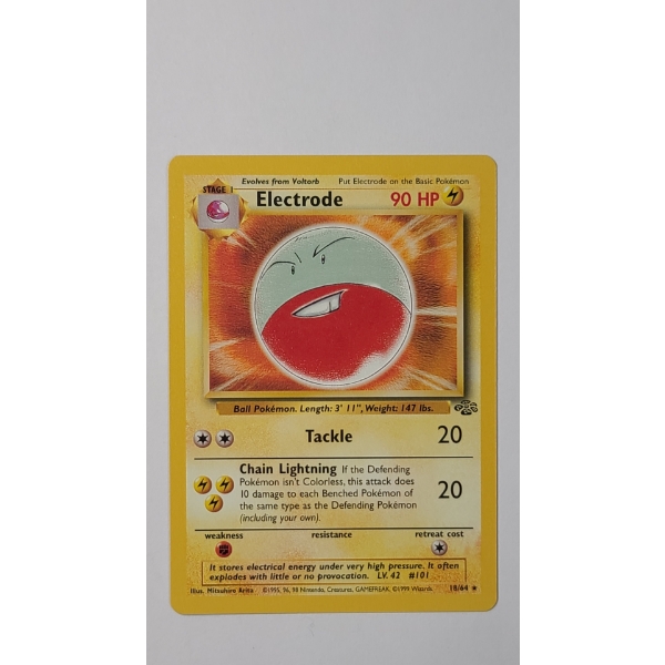 1999 Electrode #18/64 (Non-Holo) Rare Pokemon Trading Card From The Jungle Set - Near Mint Condition