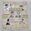 Image 1 : INTERESTING!!! Collection of 5 Antique MUGSHOT Bertillon Criminal Booking Sheets