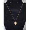 Image 3 : Vintage Krementz 14K Gold Overlay Shell Cameo Necklace w/ Box and Info Card - 18in Chain 
