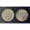 Image 1 : Set Of 2 US Peace Silver Dollars - 1926 S / 1926 D - See Pics