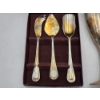Image 4 : Nice Assortment of Silver-Plated Flatware, Heart-Shaped Goblets, in Wooden Holder ~ 5lbs