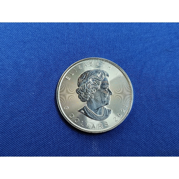 2021 Canadian Maple Leaf Silver Coin - 1 oz .9999 Fine Silver