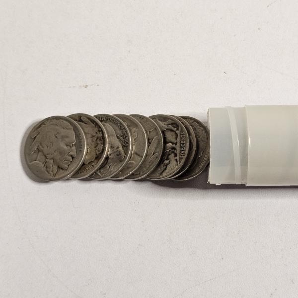 United States Buffalo Nickels In A Plastic Storage Tube FV: $1.55