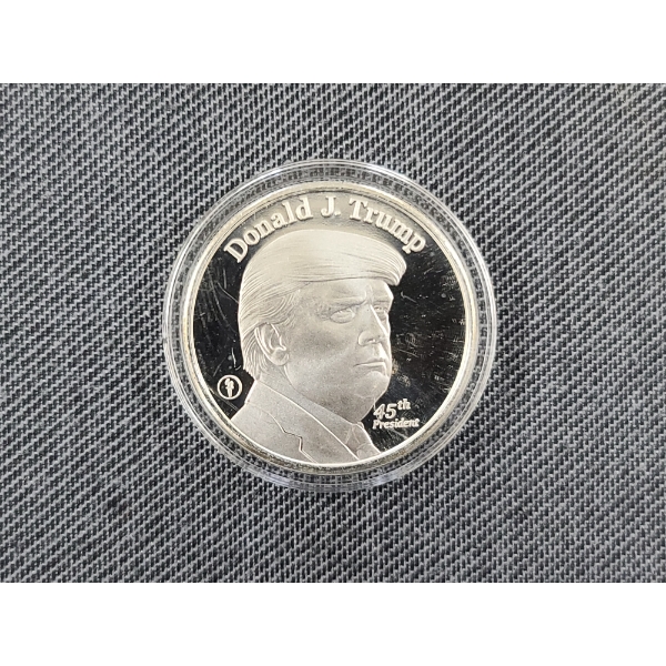 1 Troy Oz Silver Donald J. Trump 45th President Round