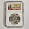 Image 1 : 1962 D 90% Silver Benjamin Franklin Half Dollar, professionally graded MS 64 by the NGC