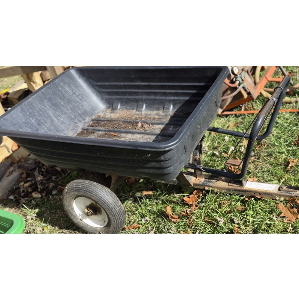 Great Condition Tow Behind Farm Cart - 4 ft x 3 ft - (Detachable Tow Hitch)  See Pics
