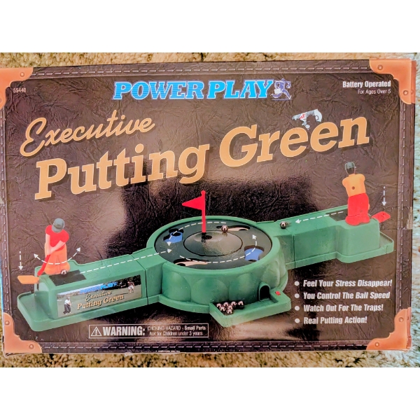 New Battery Operated Putting Game, And New Non Stick Pan Set.