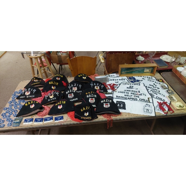 Enormous Lot Of SHRINERS Pcs - Hats - Aprons - Misc - More & More - See All The Pictures