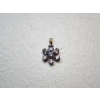 Image 1 : Gorgeous 14K Gold Pendant with Purple Stones Total Weight: 0.8g