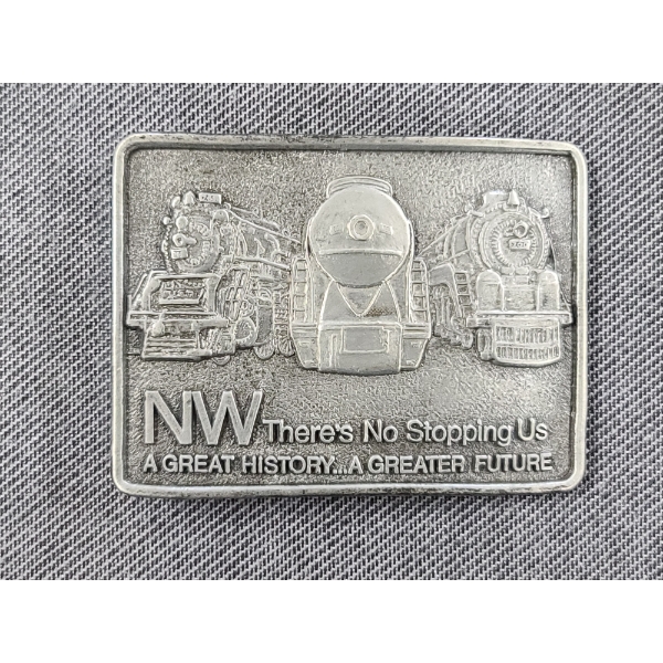 Norfolk Western There's No Stopping Us A Great History.. A Greater Future Belt Buckle 
